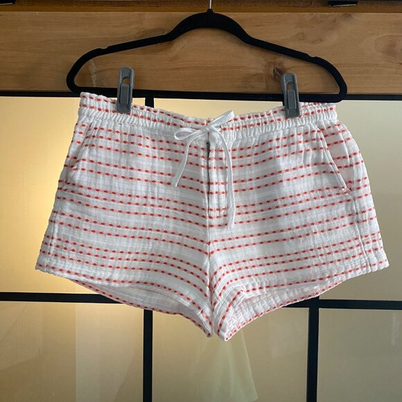 Loft Lou & Grey White and Orange Striped Shorts - Picture 1 of 6
